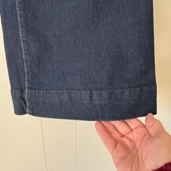 New old stock vintage Y2K Seductions dark wash wide leg jeans size 7 32" inseam - Picture 6 of 15